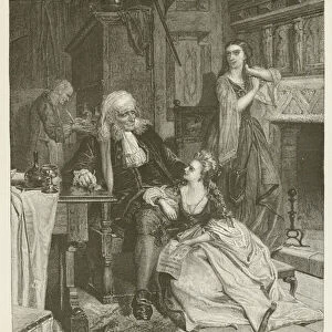 Magnus Troil and his daughters (engraving)