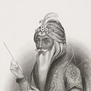 Maharaja Ranjit Singh, from Gallery of Historical Portraits, published c