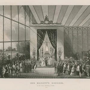Her Majestys Boudoir in the Great Exhibition of 1851 (engraving)