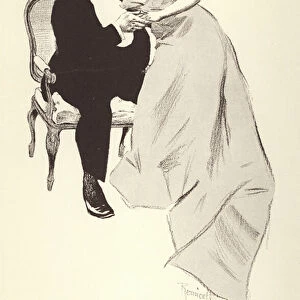 Man with his mistress (litho)