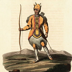 Man of the nomadic Evenki people, 18th century. 1823 (engraving)