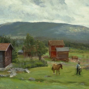 Man at the pasture, Hisen, June 1893 (oil on canvas)