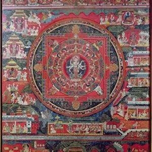 Mandala of Amoghapasa (oil on canvas)