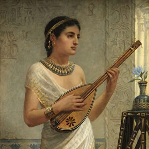 The Mandolin Player, 1886 (oil on panel)