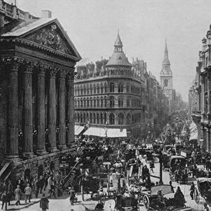 The Mansion House and Cheapside (b / w photo)