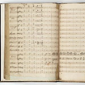 Manuscript score of A Midsummer Nights Dream