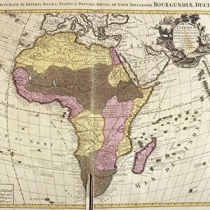 Map of Africa (etching, 1730)