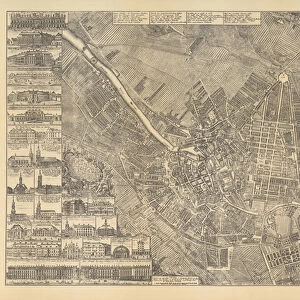Map of Berlin showing buildings of interest, 1773 (engraving)