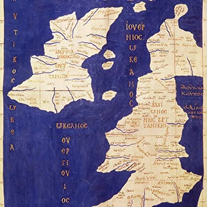 Map of the British Isles, from Geographia (vellum)