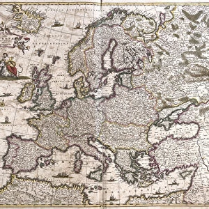 Map of Europe (etching, 1671)