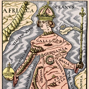Map of Europe, illustration from Le Magasin Pittoresque