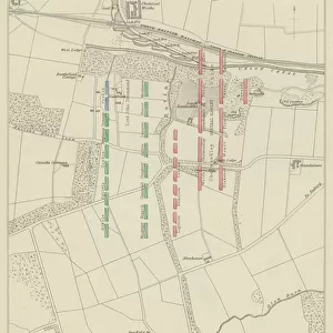 Map to illustrate The Battle of Falkirk, 17 January 1746 (engraving)
