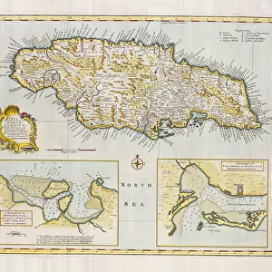 Map of the Island of Jamaica, divided into its Principal Parishes c. 1760 (hand-coloured engraving)