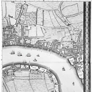 A Map of Limehouse and Rotherhithe, London, 1746 (engraving)