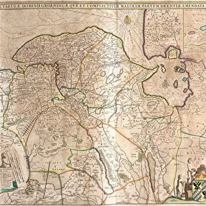 Map of the Province of Groningen (Netherlands) (etching, 1671)