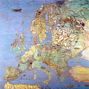 Map of Sixteenth Century Europe, from the Sala del Mappamondo (Hall of the World Maps) c