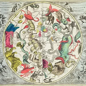 Map of the Southern Hemisphere, from The Celestial Atlas, or The Harmony of the Universe