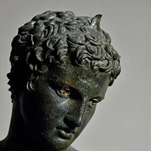 The Marathon Youth (ephebe), (Hermes as an Athlete). Detail of the head