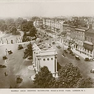 Marble Arch Showing Bayswater Road and Hyde Park, London (photo)