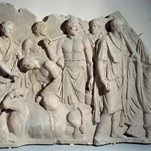 Marble relief from Forum Trajan: scene of haruspice (devin etrusque