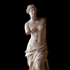 Marble statue of Aphrodite of Milos known as "Venus de Milo", 100 BC (marble)