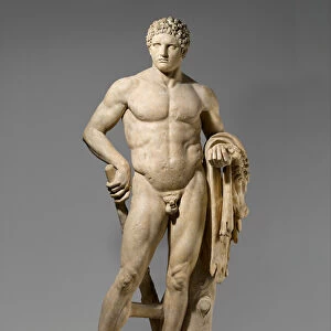 Marble statue of a youthful Hercules, 69-96 AD (marble)