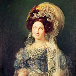 Maria Christina de Bourbon-Sicile (1806-78) Queen of Spain, c. 1829 (oil on canvas)