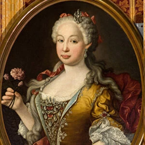 Marie Barbara de Portugal (Marie Barbara de Bragance) - Rococo : Portrait of Infanta Barbara of Portugal (1711-1758) par Melendez, Luis Egidio (1716-1780), ca 1729-1735. Oil on canvas, 83x65. Ayuntamiento de Sevilla