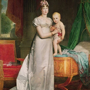 Marie Louise (1791-1847) and the King of Rome (1811-32) (oil on canvas)