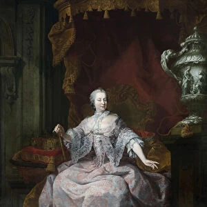 Marie Therese d Autriche (1717-1780) - Portrait of Empress Maria Theresia of Austria (1717-1780) -Peinture de Matthias de Visch (1702-1765) - 1750s - Oil on canvas - 274x204 - Groeningemuseum, Bruges
