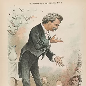 Mark Twain, Americas best Humorist, c. 1885 (litho)