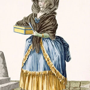 A market lady selling her wares, engraved by Dupin, plate no