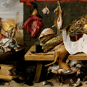 Market Scene on a Quay, c. 1635-1640 (oil on canvas)