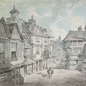 Market Street, Lichfield, (pencil and watercolour)