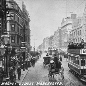 Market Street, Manchester, c. 1910 (b / w photo)