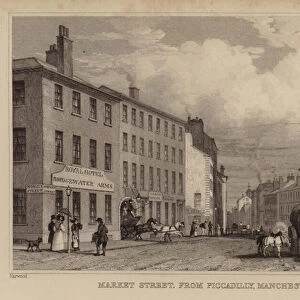 Market Street, from Piccadilly, Manchester (engraving)