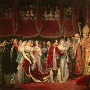 The marriage ceremony of Napoleon I and Archduchess Marie-Louis on 2nd April 1810