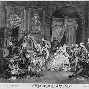 Marriage a la Mode, Plate IV, The Toilette, 1745 (engraving)