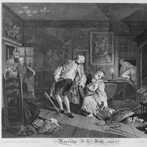 Marriage a la Mode, Plate V, The Bagnio, 1745 (engraving)