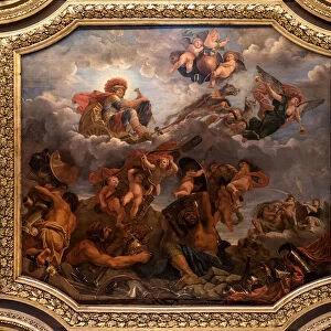 Mars on his Chariot Pulled by Wolves, 1673 (oil on canvas)