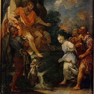 Martyr devant le proconsul. (Persecution des chretiens dans l empire romain). Peinture de Michele Rocca (vers 1670-vers 1751), huile sur toile. Art italien (Parme), fin 17e-18e siecle, art baroque