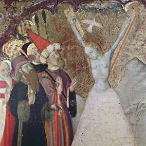Martyrdom of St. Eulalia (tempera & gold leaf on panel) (detail)