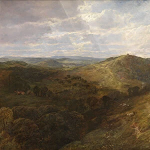 Martyrs Hill, from Newlands Corner, Albury, near Guildford, 1858 (oil on canvas)