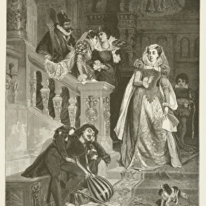 Mary Stuart and Rizzio (engraving)