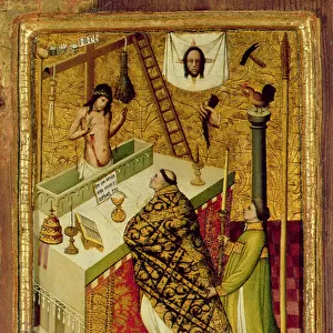 The Mass of Saint Gregory (tempera on panel with gold)