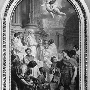 The Mass of St. Basil, before 1747 (oil on canvas) (b / w photo)