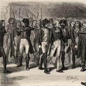 Maximilien Robespierre and his co-accused arrested in the Convention in 1794 - Maximilien