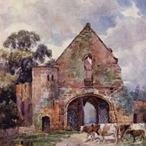 Maxstoke Priory (colour litho)