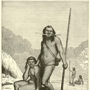 Mayorunas Indians, from the Upper Amazon (engraving)