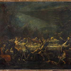 Meal of Bohemians Painting by Alessandro Magnasco (1667-1749) 18th century Sun